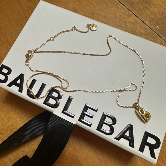 BaubleBar Jewelry - BaubleBar Gold ‘B’ Necklace